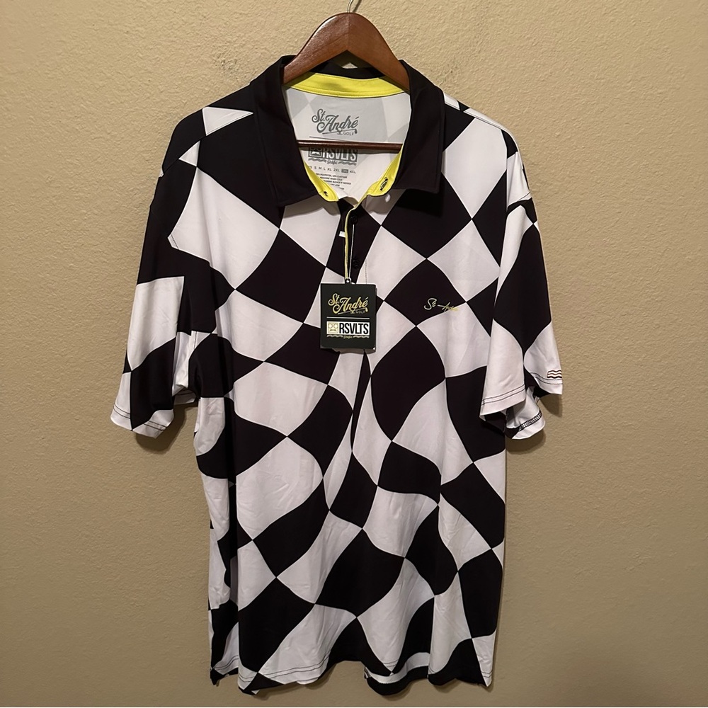 NWT RSVLTS x St.Andre Golf Patterned Polo